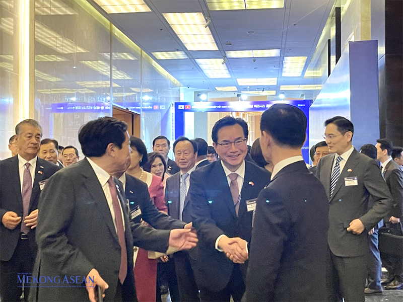 Đại diện các tập đoàn lớn của Hàn Quốc tháp tùng Tổng thống Hàn Quốc Yoon Suk Yeol trong chuyến thăm cấp Nhà nước đến Việt Nam tháng 6/2023.