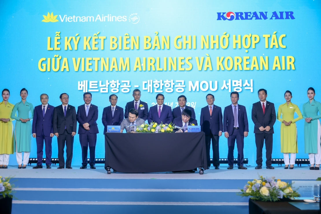 Vietnam Airlines đã ký kết Biên bản ghi nhớ hợp tác với Korean Air.