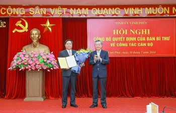 Ông Trần Duy Đông nhậm chức Phó Bí thư Tỉnh ủy Vĩnh Phúc