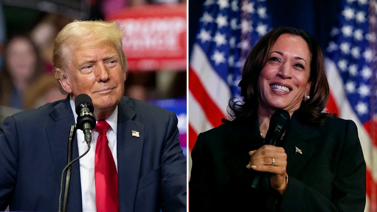 Cựu Tổng thống Mỹ Donald Trump và Phó Tổng thống Mỹ Kamala Harris. Ảnh: Fox News