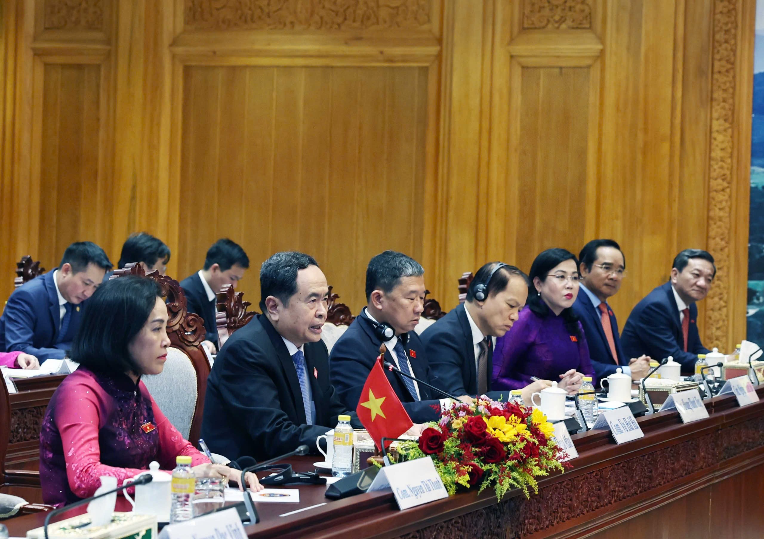 Chủ tịch Quốc hội Trần Thanh Mẫn phát biểu. Ảnh: TTXVN.