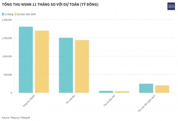 Thu ngân sách Nhà nước 11 tháng vượt mục tiêu cả năm