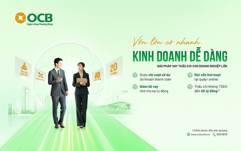 OCB triển khai giải pháp thấu chi dành cho doanh nghiệp