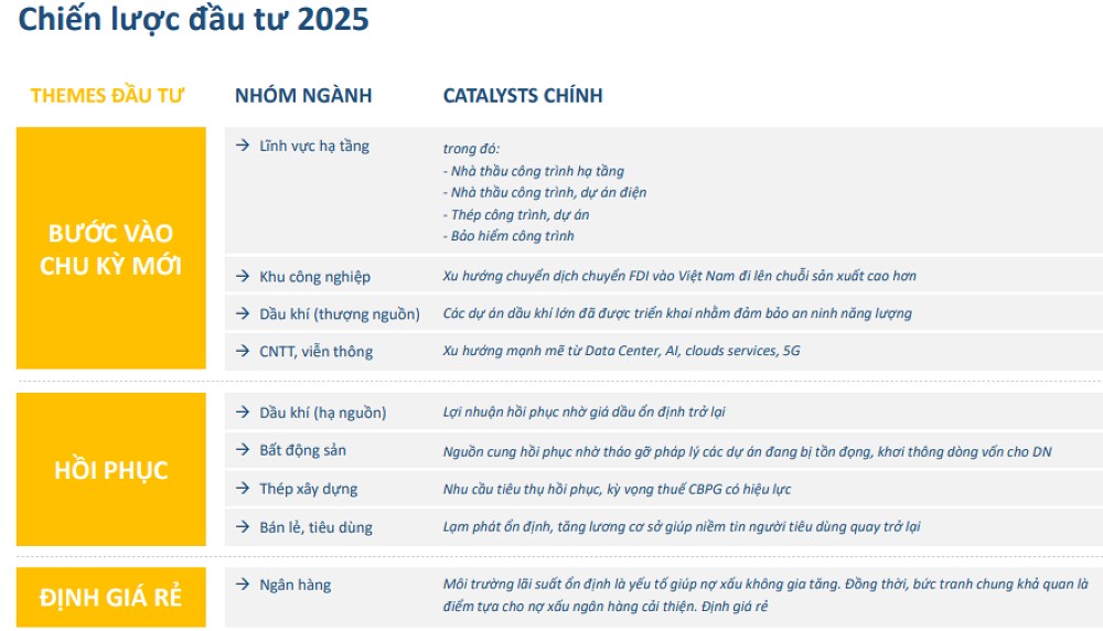 So bó đũa, chọn cột cờ chủ đề đầu tư năm 2025