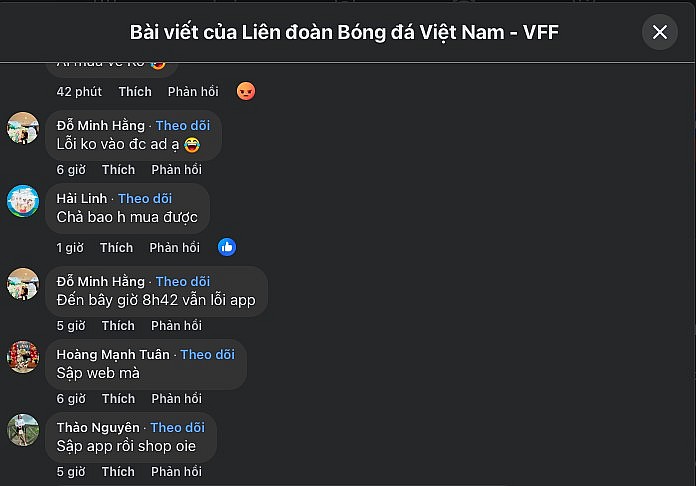 Trang web bán vé trận chung kết ASEAN Cup gặp sự cố