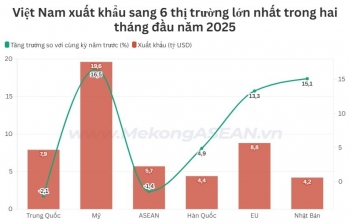 Thương mại Việt Nam với 6 thị trường lớn nhất đạt gần 100 tỷ USD