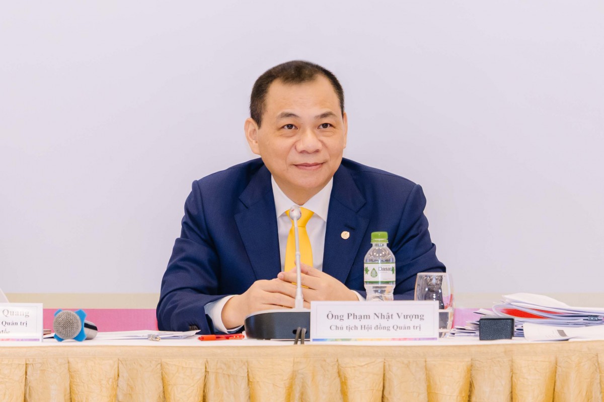 Chủ tịch HĐQT Tập đoàn VinGroup Phạm Nhật Vượng chủ trì ĐHĐCĐ thường niên năm 2025. Ảnh: VIC.