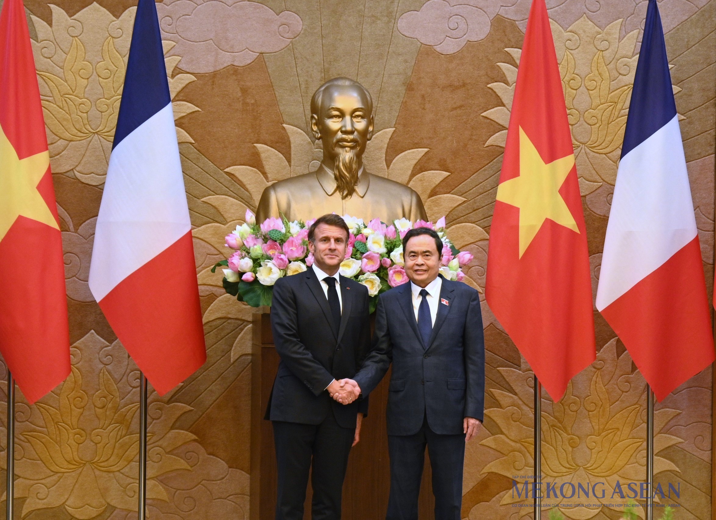 Chủ tịch Quốc hội Trần Thanh Mẫn hội kiến Tổng thống Pháp