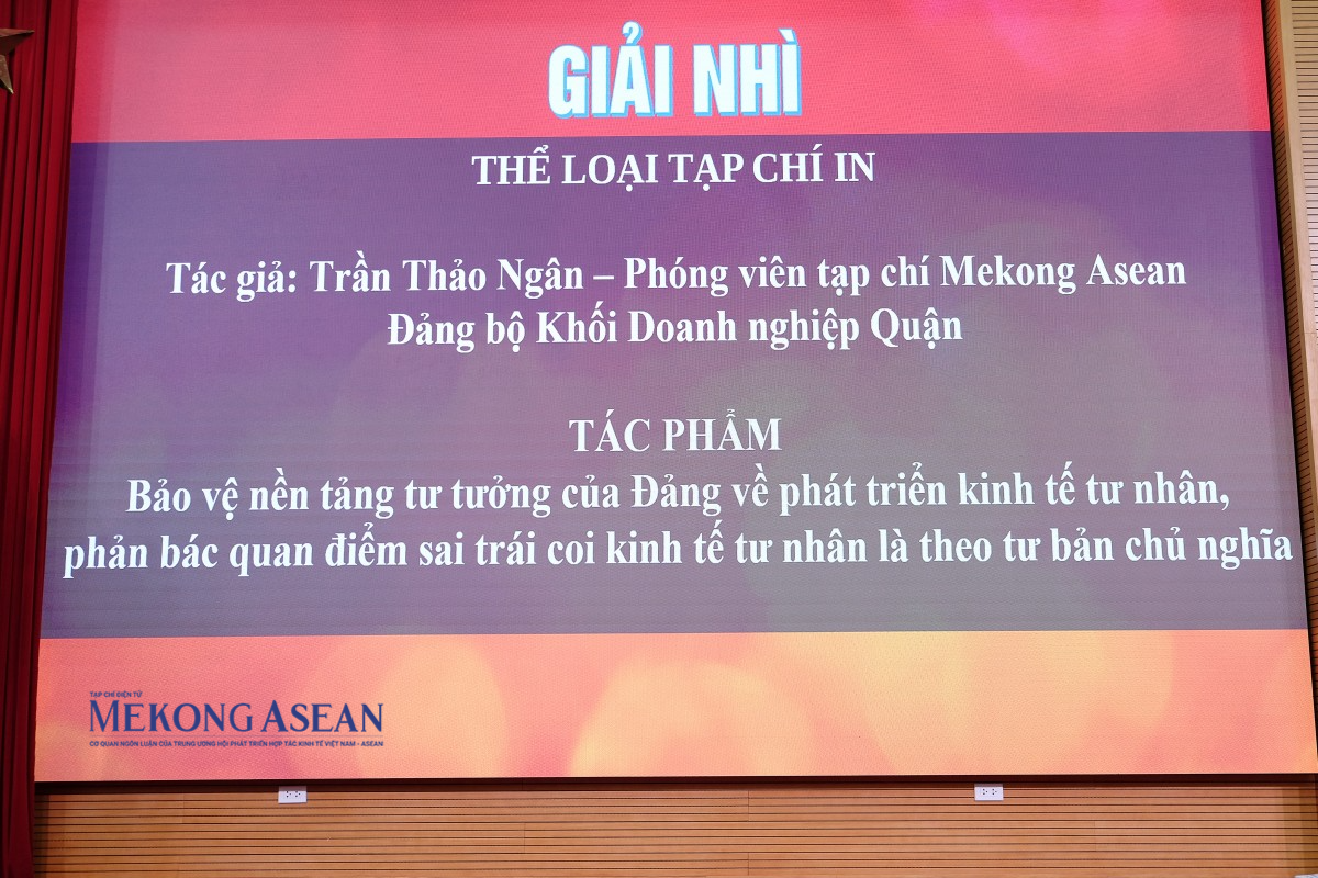 Mekong ASEAN đạt giải Nhì cuộc thi chính luận bảo vệ nền tảng tư tưởng của Đảng