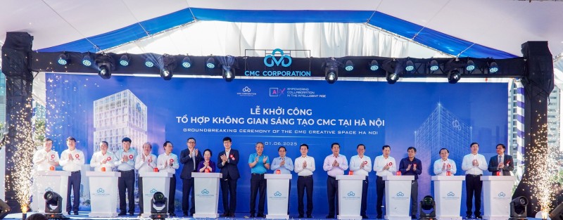 Lễ khởi công Tổ hợp không gian sáng tạo CMC. Ảnh: CMC.
