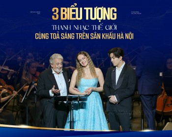 Ba biểu tượng của thanh nhạc thế giới cùng tỏa sáng trên sân khấu Hà Nội