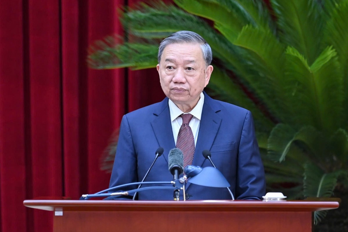 Tổng Bí thư Tô Lâm phát biểu bế mạc Hội nghị - Ảnh VGP