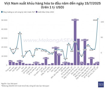 Việt Nam xuất siêu gần 8 tỷ USD từ đầu năm đến 15/7