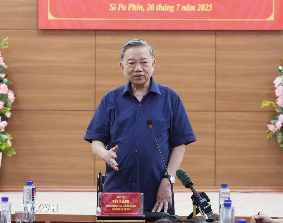 Tổng Bí thư kiểm tra vận hành hoạt động hệ thống chính trị xã Si Pa Phìn