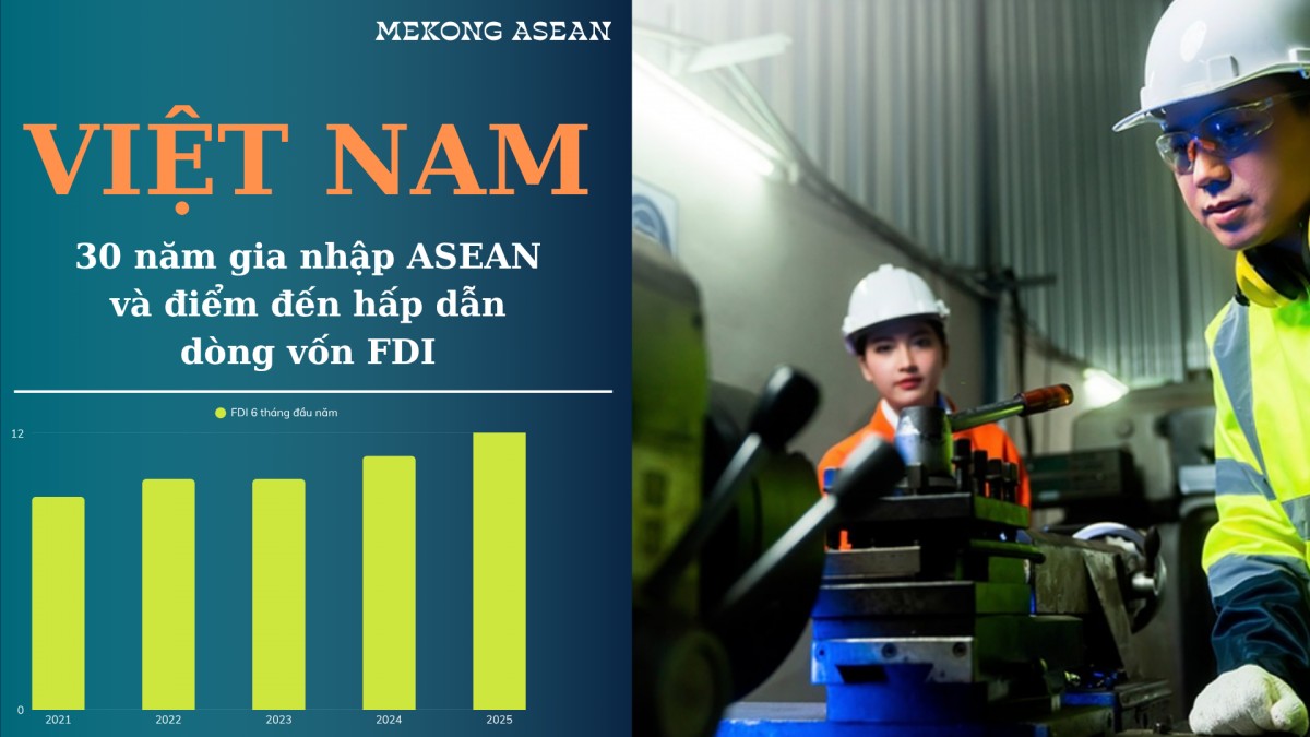 30 năm Việt Nam gia nhập ASEAN: Điểm đến hấp dẫn của dòng vốn FDI