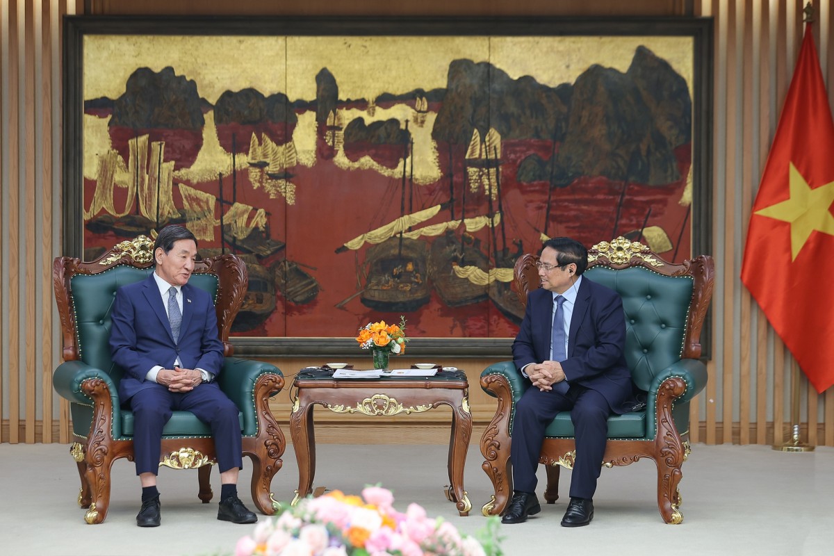 Thủ tướng Phạm Minh Chính bày tỏ hài lòng về những thành quả mà hai nước đã đạt được sau hơn 30 năm thiết lập quan hệ ngoại giao. Ảnh: VGP.