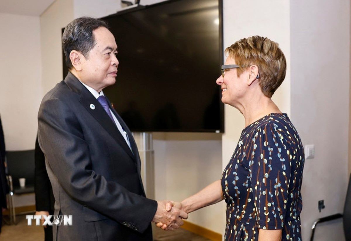 Chủ tịch Quốc hội Trần Thanh Mẫn gặp lãnh đạo Quốc hội các nước