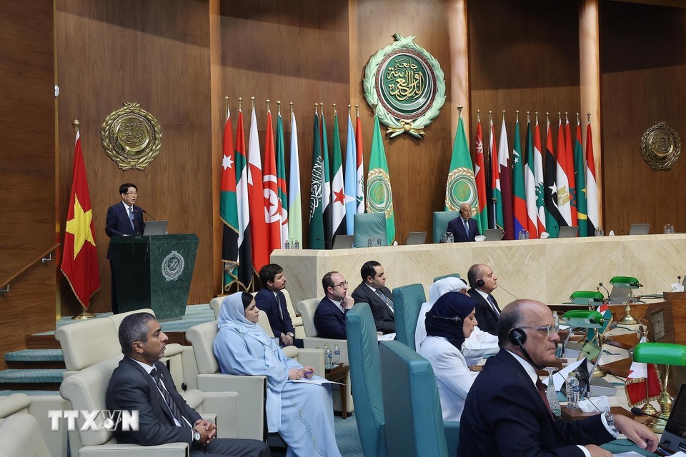 Chủ tịch nước Lương Cường phát biểu chính sách tại Liên đoàn Arab