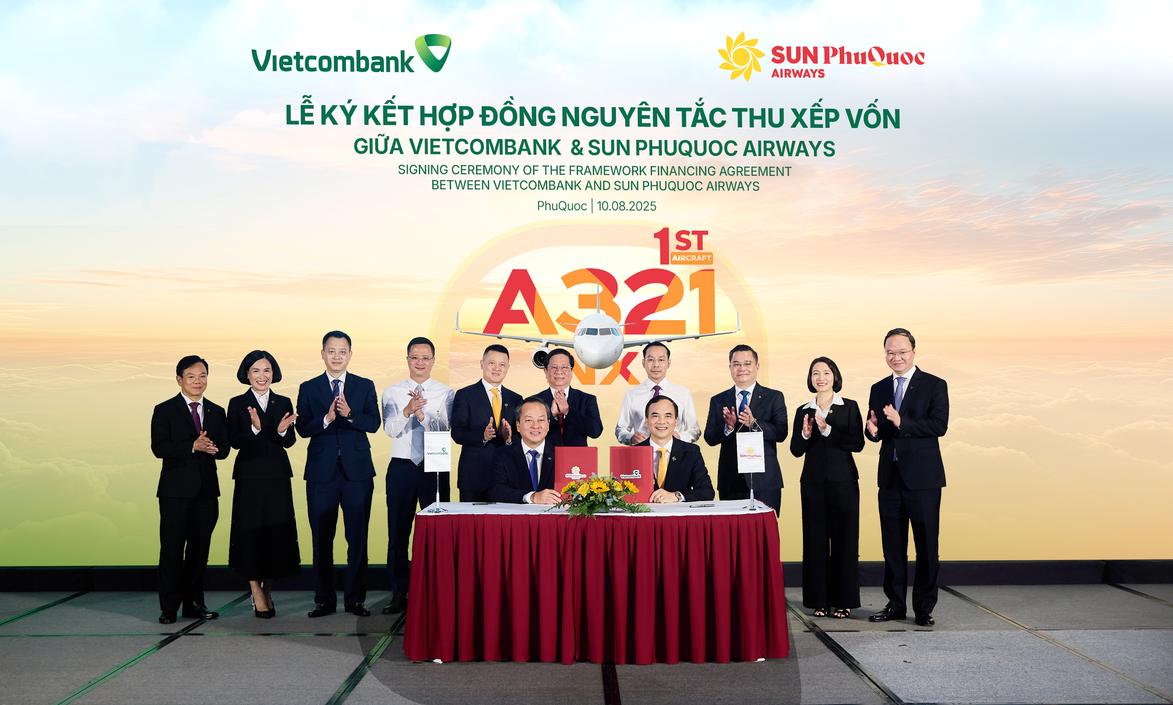 Sun PhuQuoc Airways đón máy bay đầu tiên, ký hợp đồng thu xếp vốn với Vietcombank