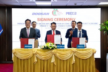 PECC2 ký thỏa thuận nguyên tắc dự án Nhà máy điện LNG Công Thanh 4.500 MW