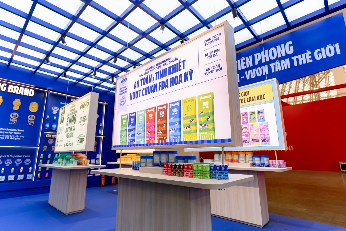 Vinamilk mang các công nghệ tiêu chuẩn hàng đầu thế giới đến Triển lãm thành tựu đất nước