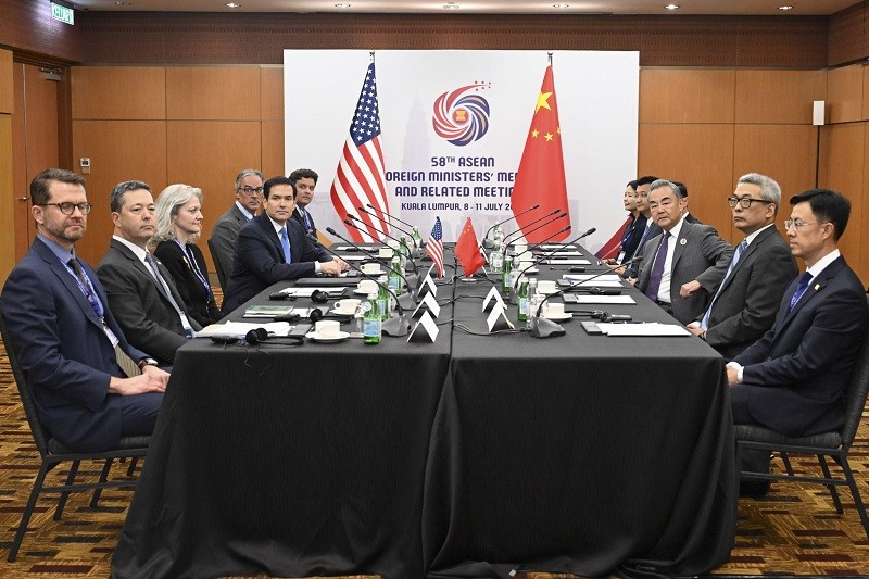 Phái đoàn Mỹ và Nga tại Kuala Lumpur (Malaysia) ngày 11/7. Ảnh: X/@SpoxCHN_MaoNing
