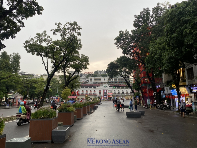 Diện mạo khoáng đạt của quảng trường Đông Kinh Nghĩa Thục sau cải tạo