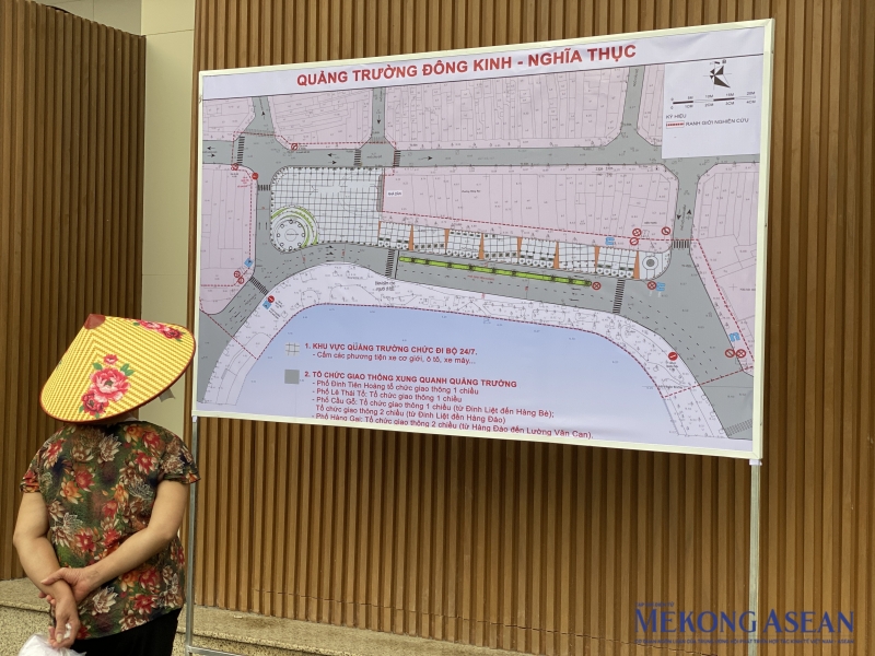 Diện mạo khoáng đạt của quảng trường Đông Kinh Nghĩa Thục sau cải tạo