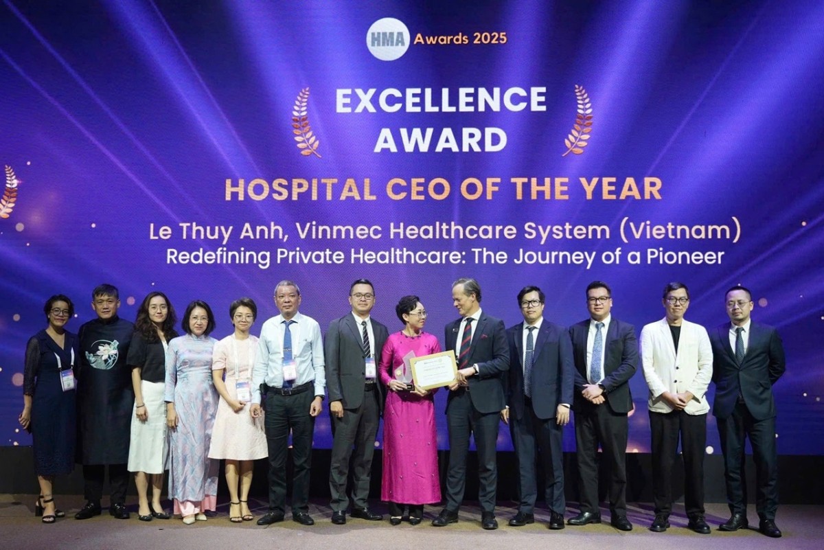 Vinmec được vinh danh tại hội nghị quản lý bệnh viện châu Á 2025