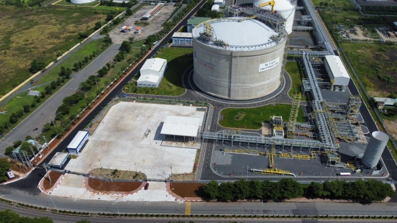 Trạm nạp xe bồn LNG Thị Vải trong tổng thể Kho chứa LNG 1 MMTPA. Nguồn: PV GAS.