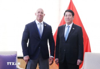 Chủ tịch nước Lương Cường tiếp các nghị sĩ Mỹ