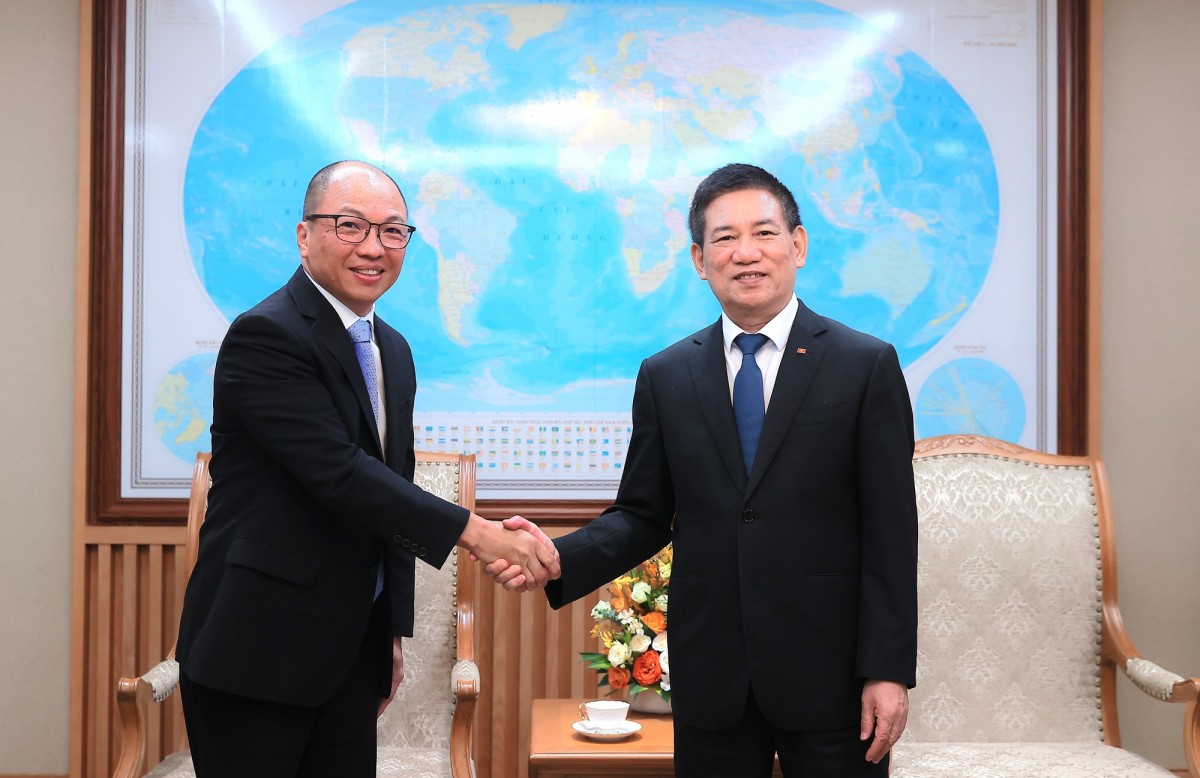 Phó Thủ tướng Chính phủ Hồ Đức Phớc tiếp ông Tiền Quốc Hào, Chủ tịch Công ty TOYOTA châu Á cùng đoàn công tác đang có chuyến thăm và làm việc tại Việt Nam. Ảnh: VGP.