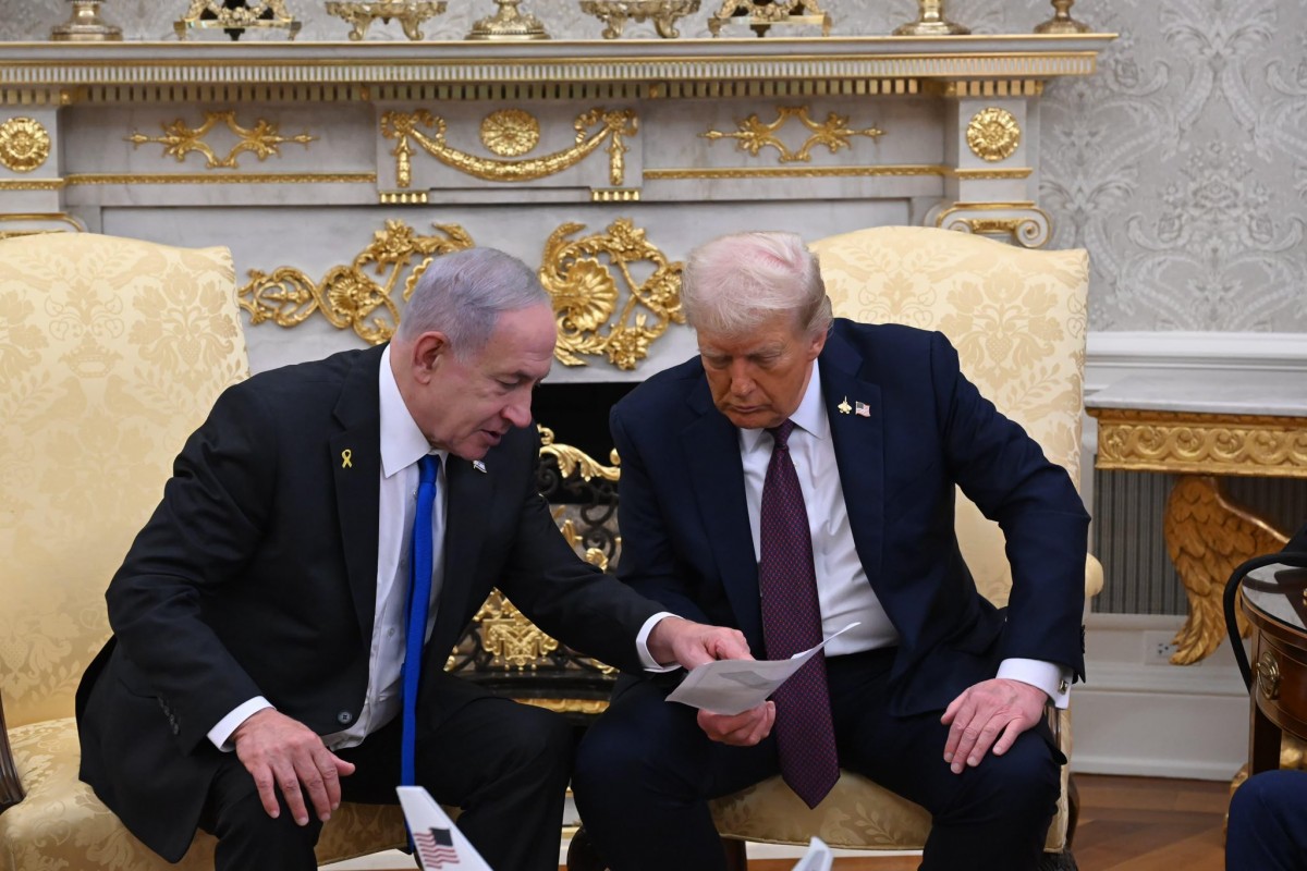 Thủ tướng Israel Benjamin Netanyahu và Tổng thống Mỹ Donald Trump tại Nhà Trắng ngày 29/9. Ảnh: X/@netanyahu
