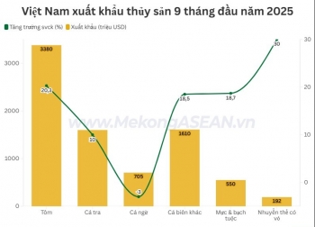 Xuất khẩu thủy sản chủ lực đồng loạt tăng trong 9 tháng 2025