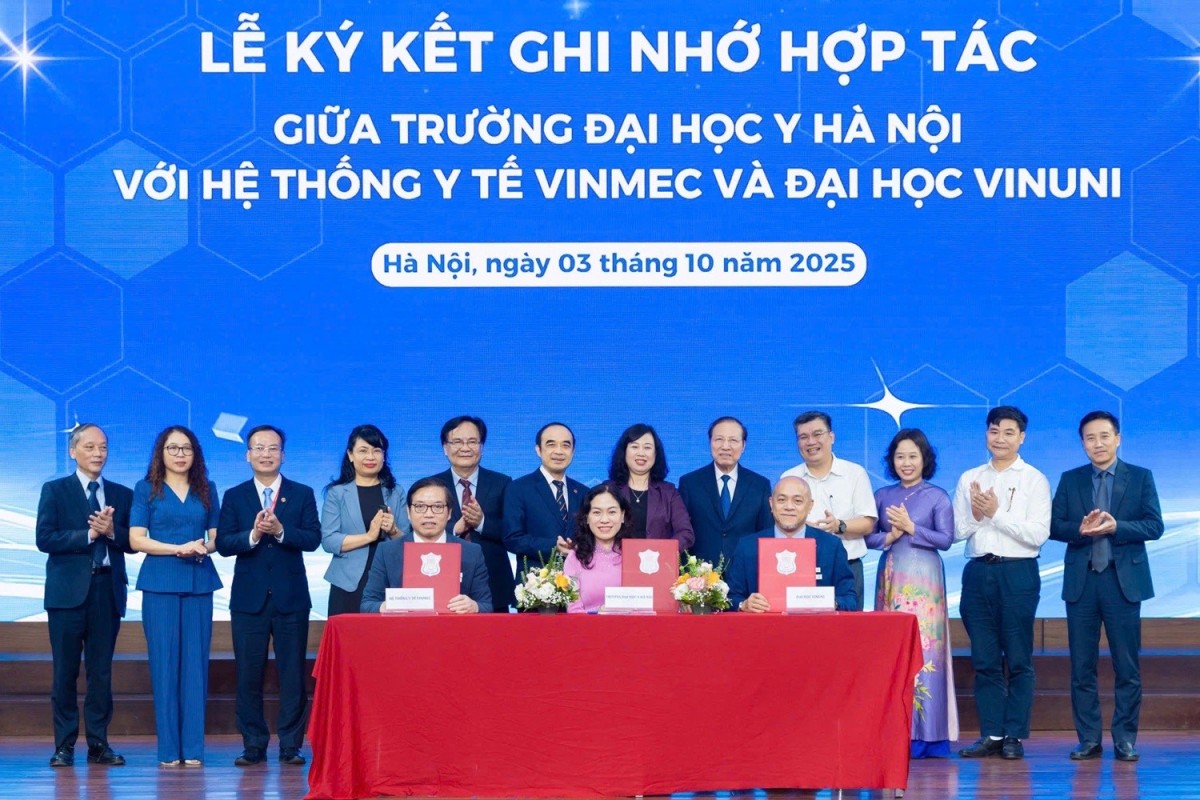 Vinmec, VinUni và ĐH Y Hà Nội bắt tay xây dựng hệ sinh thái đạt chuẩn quốc tế