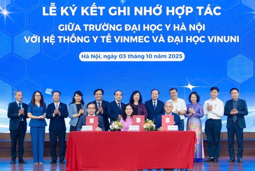 Vinmec, VinUni và ĐH Y Hà Nội bắt tay xây dựng hệ sinh thái đạt chuẩn quốc tế