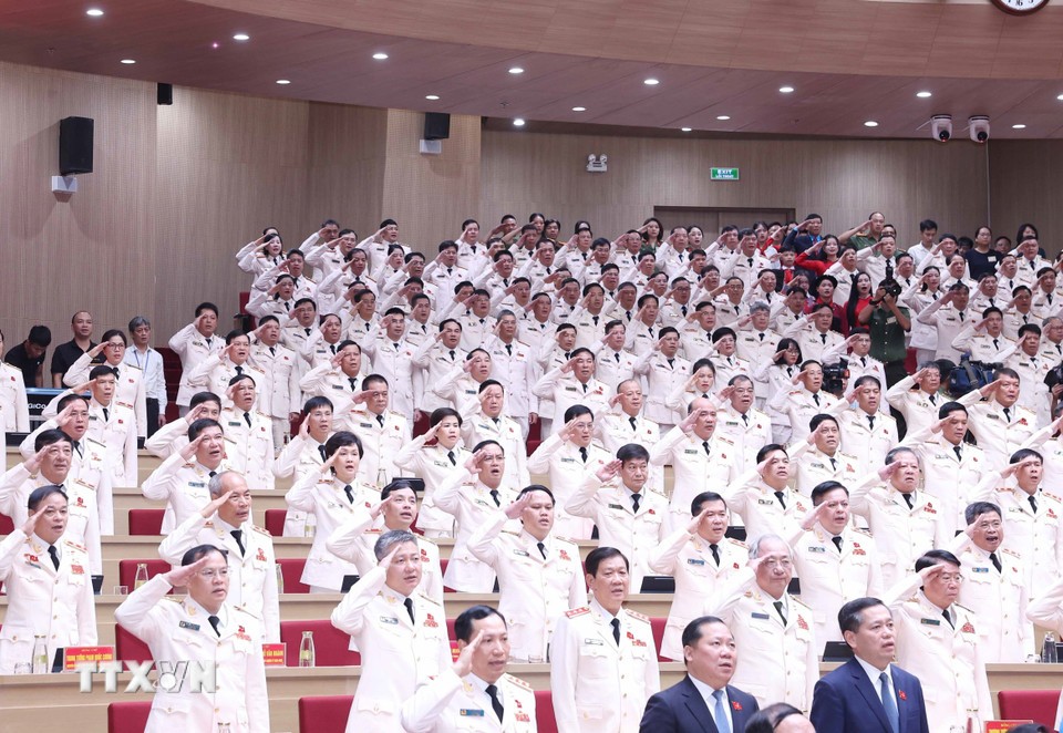 Các đại biểu công an tham dự đại hội. Ảnh: TTXVN.