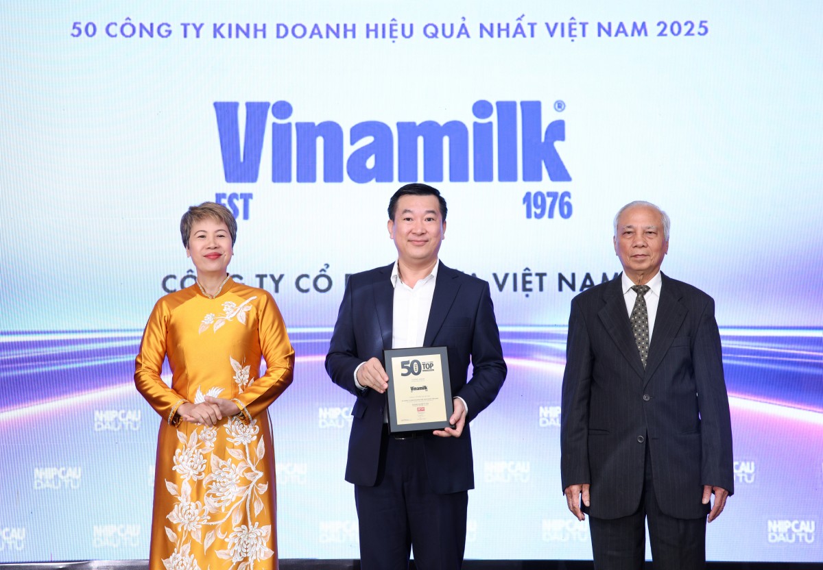 Vinamilk tiếp tục góp mặt trong 50 công ty kinh doanh hiệu quả nhất Việt Nam