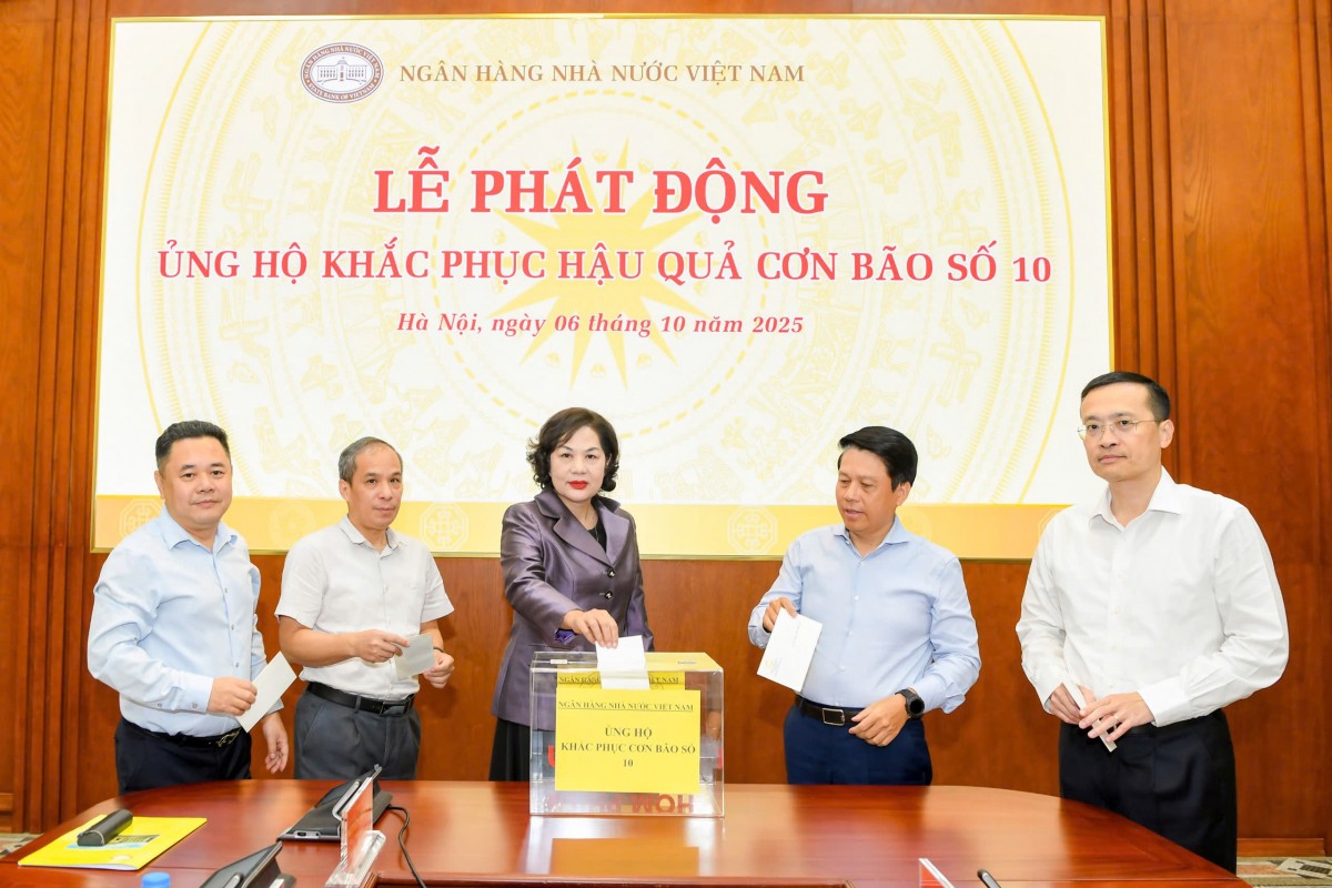 Ngân hàng Nhà nước phát động ủng hộ khắc phục hậu quả từ bão số 10