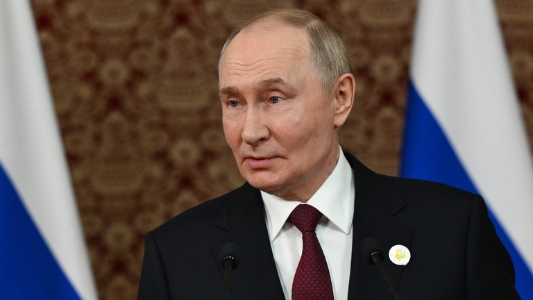 Tổng thống Nga Vladimir Putin tại Dushanbe (Tajikistan) ngày 10/10. Ảnh: RT