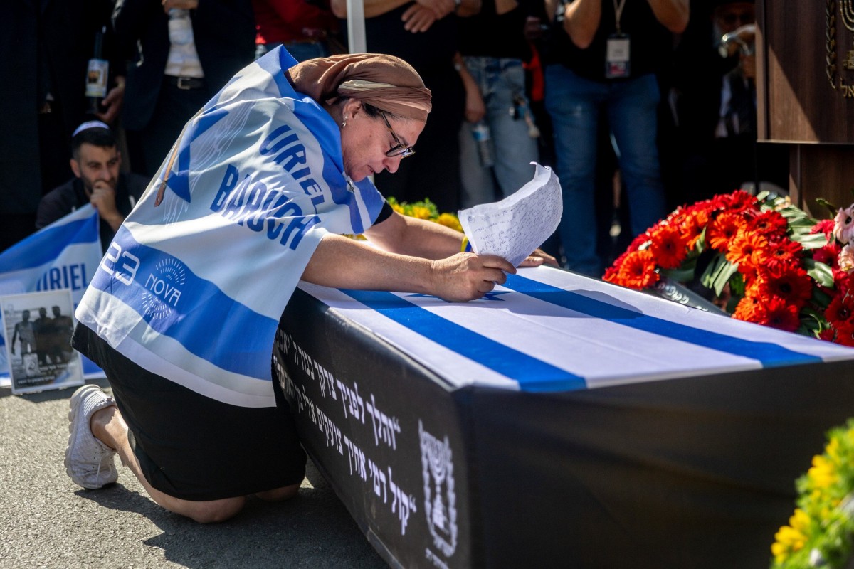Lễ tang của con tin Uriel Baruch – một trong các thi thể được Hamas trao trả, tại Jerusalem, ngày 19/10. Ảnh: Times of Israel