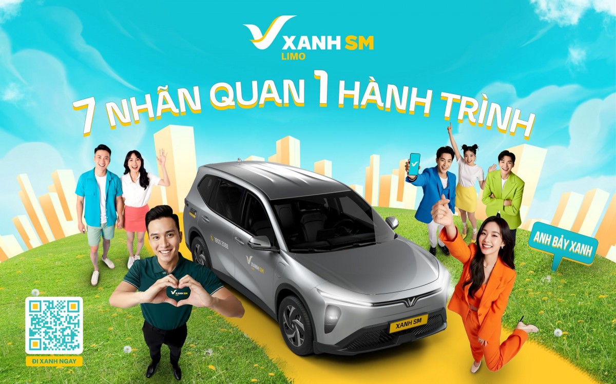 Xanh SM ra mắt dịch vụ taxi điện 7 chỗ cao cấp Xanh Limo