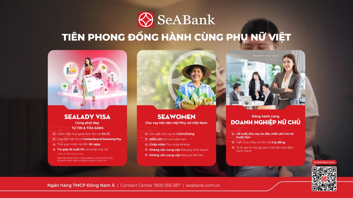 SeABank thực thi mạnh mẽ cam kết bình đẳng giới, trao quyền cho nữ