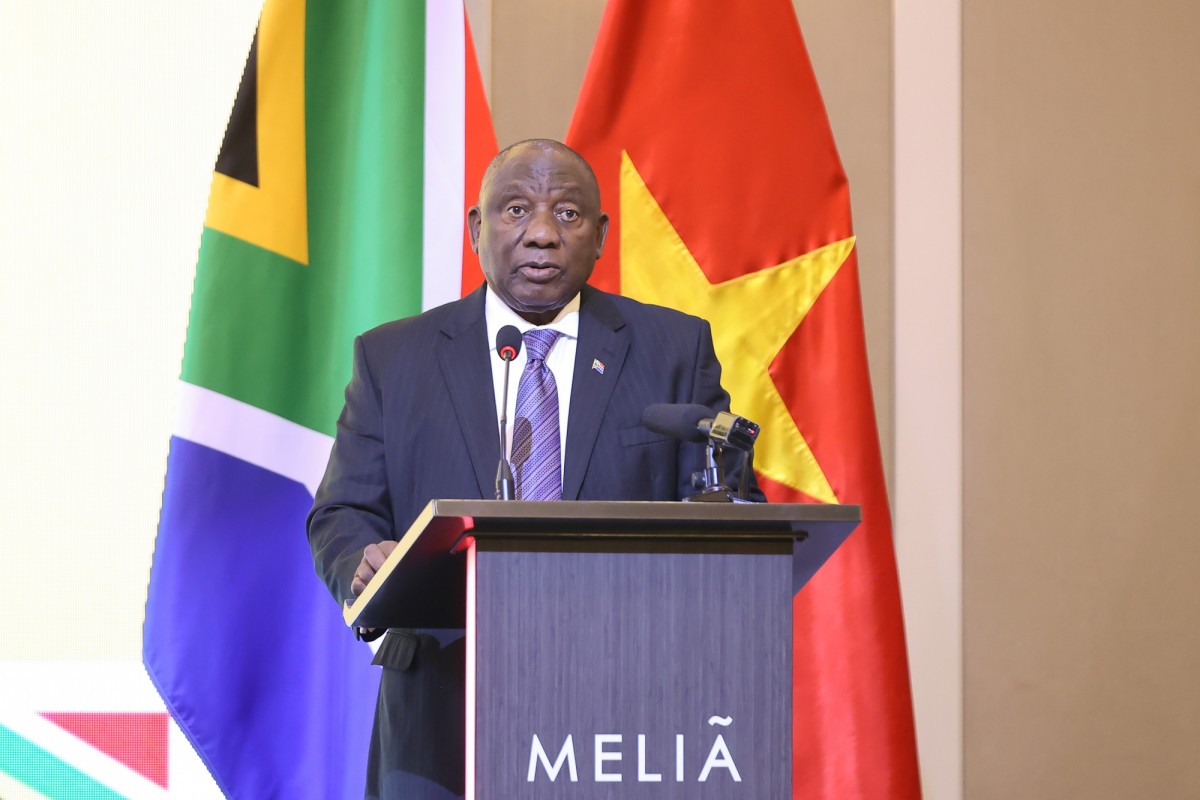 Tổng thống Nam Phi đề xuất hai bên phát huy và kết hợp lợi thế của mỗi bên khi đều có vị trí chiến lược ở 2 khu vực. Ảnh: VGP.