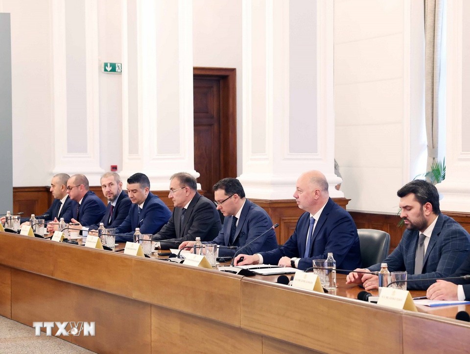 Thủ tướng Bulgaria Rosen Zhelyazkov phát biểu - Ảnh: TTXVN