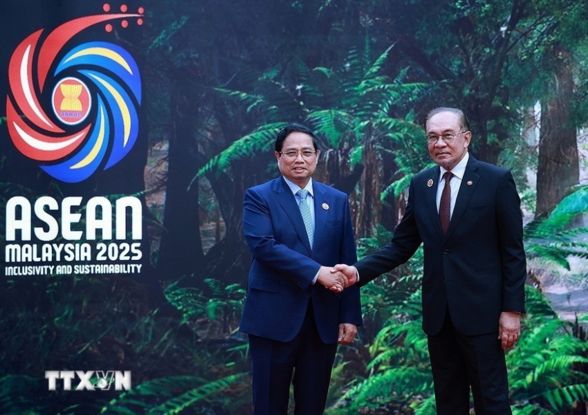 Lễ đón Thủ tướng Phạm Minh Chính tại Hội nghị cấp cao ASEAN 47