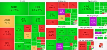 Cổ phiếu ngân hàng đưa VN-Index đi lên bất chấp đà giảm của Vingroup