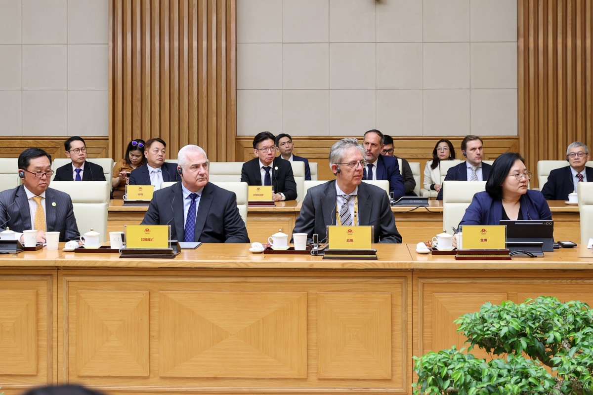 Các doanh nghiệp tham dự buổi làm việc. Ảnh: VGP.