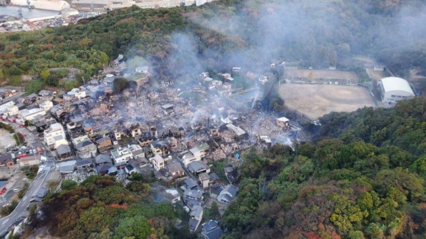 Hỏa hoạn thiêu rụi hơn 170 ngôi nhà tại Nhật Bản