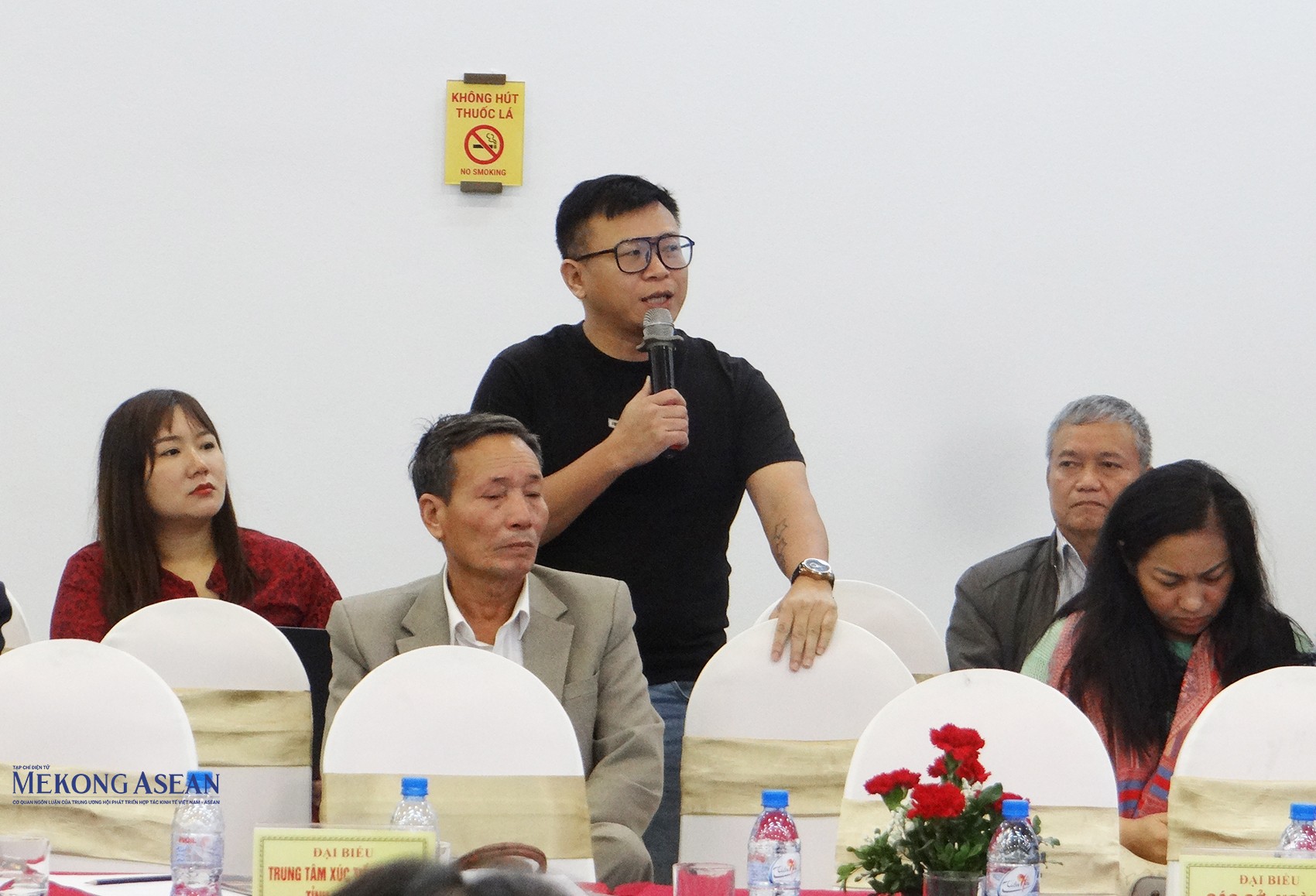 Đại diện doanh nghiệp du lịch phát biểu tại hội nghị. Ảnh: Phùng Nguyện/Mekong ASEAN.